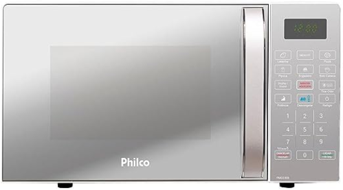 Micro-ondas 20 Litros Philco Espelhado/Branco - PMO23EB